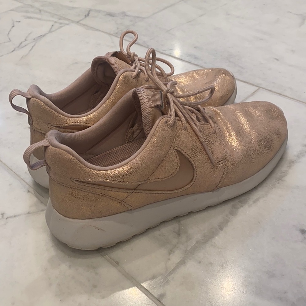 Pink shimmer Nike shoes
